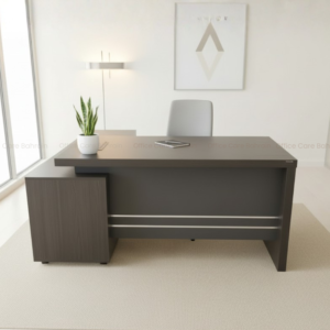 L shaped desk black - 140x70cm-100x50cm- with pedestals